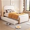 SACOOL Piano 90 x 200 cm imbottito con pratico letto estraibile pieghevole minimalista bianco