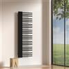 [neu.haus] Scalda Asciugamani da Parete Scaldasalviette ad Acqua Calda Radiatore per Bagno Termoarredo in Acciaio 146 x 45 cm 558 W Nero