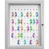 Danieli - Bacheca Portachiavi da Parete in Acciaio Laccato con Ganci Chiavi Numerati da 45, 90, 120, 150, 180 posti. Cornice in Alluminio, Anta a Libro, Chiavi Incluse (45 posti)