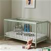 Kids Collective Letto per Bambini in legno di faggio 60x120 cm e 70x140 cm con materasso | Rete regolabile in altezza, sbarre removibili | Dalla nascita fino a 3 anni | Prodotto in UE | verde