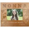Casa Vivente Cornice per Foto in Legno con Incisione Personalizzata con Nomi, Nonna Ti Voglio Bene, Motivo Cuori, Accessori Decorativi Casa, Idea Regalo Festa della Mamma