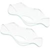Mipcase Set 2pezzi Piatti in Vetro per Candele Anelli Antigoccia Eleganti e Stabili per Candelieri per Matrimoni e Riunioni Familiari