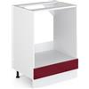 Vicco Mobile per forno da incasso R-Line, Rosso lucido, 60 cm senza piano di lavoro, per la libera combinazione all'interno di sistemi cucina modulari