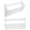 Warmhm Scarpiera da Muro Bianca 2 Pezzi Installazione senza Fori in Pvc Salvaspazio Sottile per Riporre Scarpe Dietro la Porta in Vari Materiali