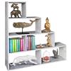 BAKAJI Libreria Scaffale A Scala Simms Legno MDF 4 Ripiani Casa Ufficio Per Riporre I tuoi Libri E Oggetti Vari (Rovere)