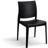 PAZZO DESIGN Alberto, Set di 4 Sedie Impilabili, Nero, Polipropilene, per Cucina e Sala da Pranzo - id_2081