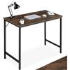 tectake® Scrivania Moderna, Scrivania Regolabile In Altezza, Design Industriale, in Legno, Struttura In Acciaio, Tavolo da Studio o da Ufficio - 80x50x75,5 cm, Industriale Scuro
