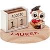 Ingrosso e Risparmio Bomboniere Laurea 1 pz Calendario Perpetuo con Scritta Rossa Utili Datario Portafortuna Idea Regalo E Statuina Gufetto Laureatto Complete Originali