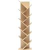 Rebecca Mobili Libreria ad Albero stile scandinavo, libreria moderna 10 ripiani, marrone, legno mdf, casa e ufficio - Misure: 160 x 44,5 x 22 cm (HxLxP) - Art. RE4792