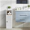 HUOLE - Armadietto da bagno, piccolo mobile di stoccaggio per toilette, armadietto per spazzole WC, mobile da bagno autoportante in legno, 25 x 22 x 80 cm - Bianco