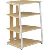 Vicco Ripiano portaoggetti Tonar, Sonoma/Bianco, 61 x 78 cm 4 ripiani aperti, adatto per la conservazione di dispositivi Hi-Fi e apparecchi multimediali