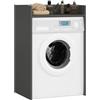AKORD Armadietto per lavatrice 64 CM, 64 x 50 x 98 cm, er Lavatrice e Asciugatrice, Mobile da bagno, Grigio Grafite