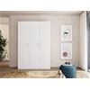 MERCATONE GERMANVOX da oltre 40 anni arr Swift Armadio Guardaroba 3 ante Camera da Letto Bianco Opaco Made in Italy L.135 P.53 H.202 cm