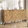 Witimisy Credenza moderna con 4 ante, design pratico per soggiorno, camera da letto e sala da pranzo, 160,5 x 35,5 x 78 cm