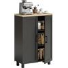 HOMCOM Credenza a 2 ante, credenza da salotto stretta, armadio da cucina con ripiano regolabile, per cucina, ingresso, camera da letto, 60x30x90 cm, nero