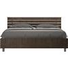 BS COM Letto matrimoniale senza rete 160x190 testata dritta noce