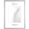Duisburger-Rahmen24 DR24 Cornice 24x32 (Argento Opaco) su Misura, Telaio in Legno MDF Largo 35 mm Incluso Vetro Sintetico antiriflesso, Parete Posteriore Stabile, perni da Piegatura e Ganci