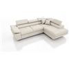 Robin Inspire Saturn Premium Kingston Divano ad angolo con funzione di letto con cassetto per la biancheria e cuscini e Poggiatesta regolabili angolo a destra crema 272 x 200 x 73/90
