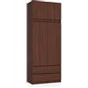 AKORD | Armadio con Estensione | Armadio con Ripiani, e Appendiabiti e Cassetti | 234 cm di Altezza | Mobiletto Cameretta Camera da Letto | Mobili soggiorno | Guardaroba |Wengé
