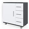 Vicco Mobile sottolavabo per bagno Ilias, Antracite, 60 x 60.8 cm | con intaglio per sifone per l'installazione su lavabo