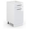 Vicco Mobiletto base per cucina Fame-Line, Bianco lucido, 40 cm