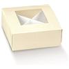 Generic 10 scatole per bomboniere Misura 10x10x4 cm creazione bomboniera Fai da Te Vari Formati portaconfetti Porta Confetti Piccoli Oggetti (Seta Avorio con divisori)
