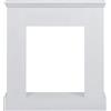 Rebecca Mobili Cornice Decorativa Caminetto Legno Bianco Design Contemporaneo Sala Soggiorno - Misure: 98 x 93 x 23 (HxLxP) - Art. RE4663