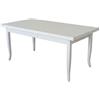 Mar.c.a. Design - Tavolo Rettangolare Allungabile da 160 a 240 cm con Gambe a Sciabola - Tavolo in Legno Massello 160x85x78 cm - Arte Povera Made in Italy