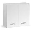 iperbriko Argonauta Italia Pensile componibile per cucina Bianco Frassinato 2 ante Cm 80x32xH 72