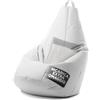 Avalon - Puff Poltrona Sacco Pera Deluxe Grande Sfoderabile, Pouf Sacco di Qualità Sartoriale, Bean Bag per Sedersi Ergonomico, Tessuto Antistrappo Impermeabile, Made in Italy(70x130cm-Bianco)