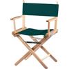 ZStyle Sedia da Regista Pieghevole in Legno, 90 cm di Altezza, 54 cm di Larghezza, 48 cm di Profondità, Nera (Fusto naturale - tela verde)
