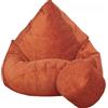 Slevobox Pouf Poltrona Sacco con Poggiapiedi Rosso Mattone 95x95x120 cm - Poltrona Pouf Sacco XXL - Morbido e Confortevole - Bean Bag per Adulti e Bambini - Fodera Lavabile - Mobili per Soggiorno