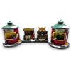 Generico Set 4 pz Giostrine Città del Natale Mercatino Natalizio Chioschetti in 4 Soggetti Villaggio di Natale Addobbi Natalizi