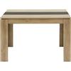 H.J WeDoo Tavolo da Pranzo Rettangolare, Tavolo da Cucina in Legno per 4 persone, Rovere e Nero, 110x70x75cm