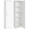 KUBUTKU Armadio da ufficio, armadio per documenti, armadio per vestiti, armadio multiuso, scaffale per ufficio con 1 porta e 5 scomparti, armadio universale per ufficio e casa 180 x 40 x 35 cm (bianco)