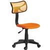 BAKAJI Sedia Girevole scrivania Regolabile in Altezza Poltrona con Ruote Ufficio cameretta, Schienale ergonomico Seduta Imbottita (Arancione)