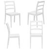 REDÒKASA Set 4 sedie in polipropilene modello REA, MADE IN ITALY, impilabile, resistente ai raggi UV, design classico paesano per sala da pranzo, cucina, bar, ristoranti, veranda o giardino (Bianco, 4)