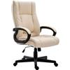 CLP Sedia da ufficio ergonomica con rotelle e regolazione in altezza, sedia direzionale regolabile in altezza, sedia girevole Sparta, Colore:crema