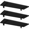 EUGAD Mensole Parete Set di 3, Mensole da Muro Sospese, Ripiani Salvaspazio per Cucina, Camera da Letto, Portata Max 15 kg, 60x20x7 cm, in MDF e Metallo, Nero