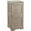 MA MAISON Mobile Bagno Salvaspazio 2 Ante in Plastica Wengé 40x43x85,5 cm - Armadietto Contenitore con Ripiano Interno per Asciugamani, Carta Igienica e Organizzazione Bagno (Taupe)