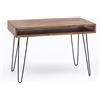 FineBuy Scrivania Piccola PC Legno Massello 110x60x76 cm con Ripiano Retro | Tavolo da Ufficio per Computer | Scrittorio Cameretta