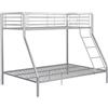 Vente-unique Letto a castello ELEVATIO IV - 90 e 140 x 190 cm - Acciaio - Argento