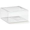 Aurora Store 20x Scatoline rettangolari in PVC Trasparente - 12x12x8cm Scatoline portaconfetti bomboniere Feste Matrimonio Compleanno 20 Pezzi