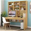 Generic Tavolo da scrittura/postazione di lavoro in legno con ripostiglio - Scrivania per computer con libreria per piccoli spazi, ideale per studenti adolescenti, tavolo da studio per ufficio a casa
