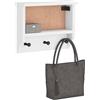 Generico Appendiabiti da Parete SANDNES Bianco 45x12x35 cm Legno di Pino,Casa e Giardino,Arredo,Appendiabiti e cappelliere-4010453