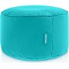 Green Bean© Sgabello a sacco 25x45cm con imbottitura in perle EPS Pouf Cuscino Poggiapiedi per poltrona a sacco Cuscino per pavimento bambini e adulti solleva le gambe siediti Turchese
