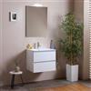 Kiamami Valentina - Mobile Bagno Sospeso 60 Cm Salva Spazio Bianco Effetto Legno | Berlin