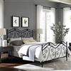 SISA srl, Struttura Letto Matrimoniale Ferro Battuto, Modello LAURA, Colore Nero Anticato (Con Sfumature Oro), 170x120x195 cm, 100% Made in Italy