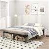 RELAX4LIFE Struttura Letto Matrimoniale, Telaio Letto in Metallo con Supporto a Doghe, 9 Piedini Antiscivolo, Spazio Sotto Letto, Capacità di 300 KG (140 x 200 cm)