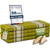 livasia Materasso pieghevole sostenibile in kapok - 200x110x8cm - materasso largo per gli ospiti, materasso pieghevole, tappetino yoga, letto per gli ospiti, lettino giardino balcone (Verde)